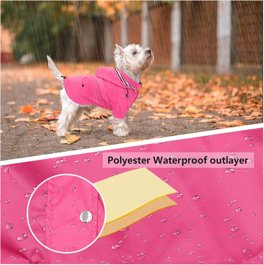 Pethiy Premium Hunde Regenmantel,Regenjacken für Hunde,wasserdicht Hundemantel mit Reissverschluss,H