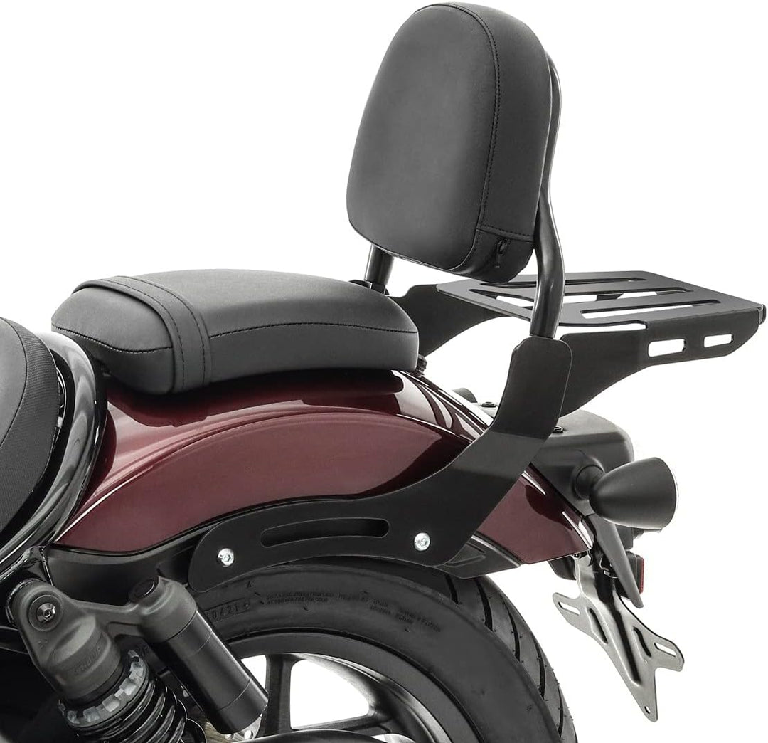 Sissy Bar XS3 Kompatibel für Honda Rebel 1100 2021 mit Gepäckträger schwarz