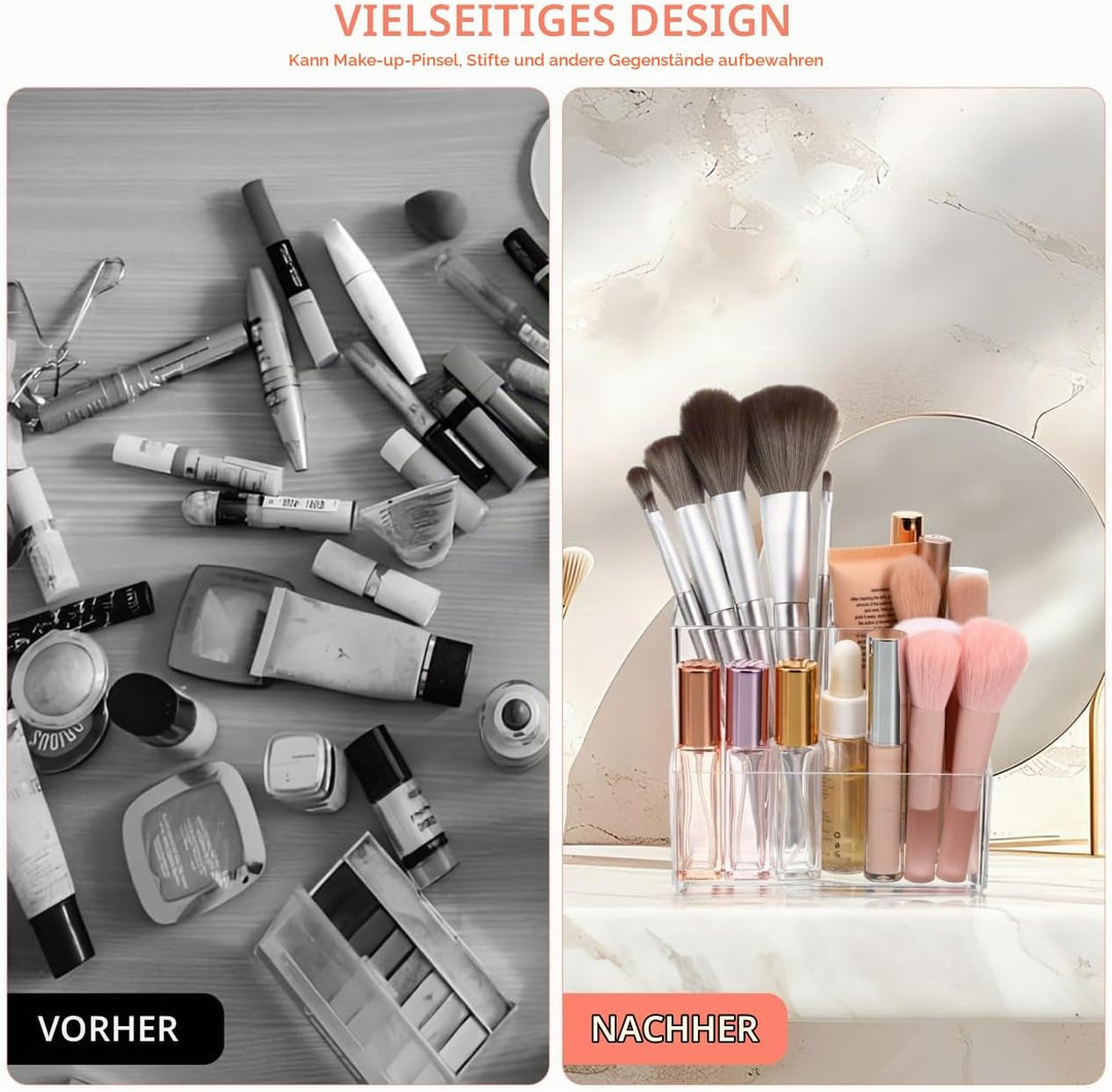 Desktop Kosmetikpinselhalter Clarity Organizer Make-up Pinsel Organizer Klar Stift Becher Schreibtis