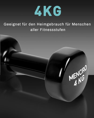 MENCIRO Hanteln 2er Set für Männer und Frauen, 1KG - 5KG Kurzhanteln Gewichte für Zuhause Fitnessstu