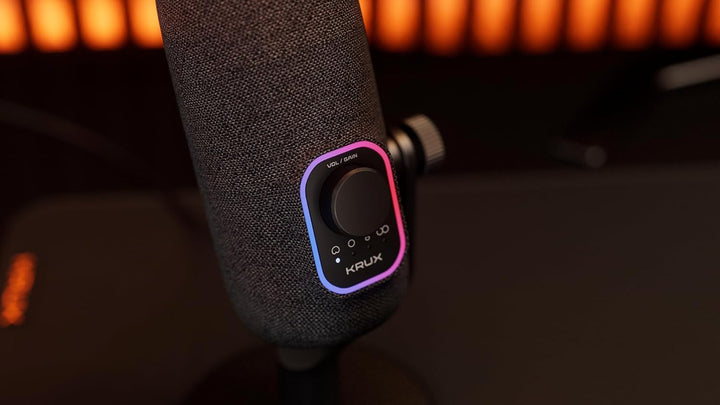 KRUX Empy, USB-Mikrofon, Kondensatormikrofon mit 4 Richtcharakteristiken (Niere, Kugel, Acht, Stereo