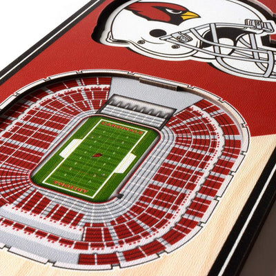 YouTheFan NFL 3D Stadion Banner, 15,2 x 48,3 cm Arizona Cardinals, Arizona Cardinals