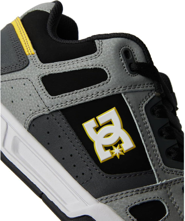 DC Shoes Herren Stag Sneaker 38 EU Grey Yellow, 38 EU Grey Yellow