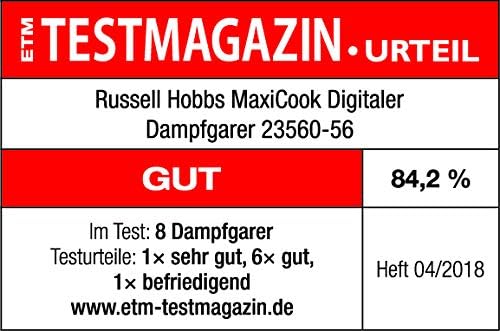 Russell Hobbs Dampfgarer [gross] 10,5l (digitales Display + programmierbarer Timer, 3 spülmaschineng