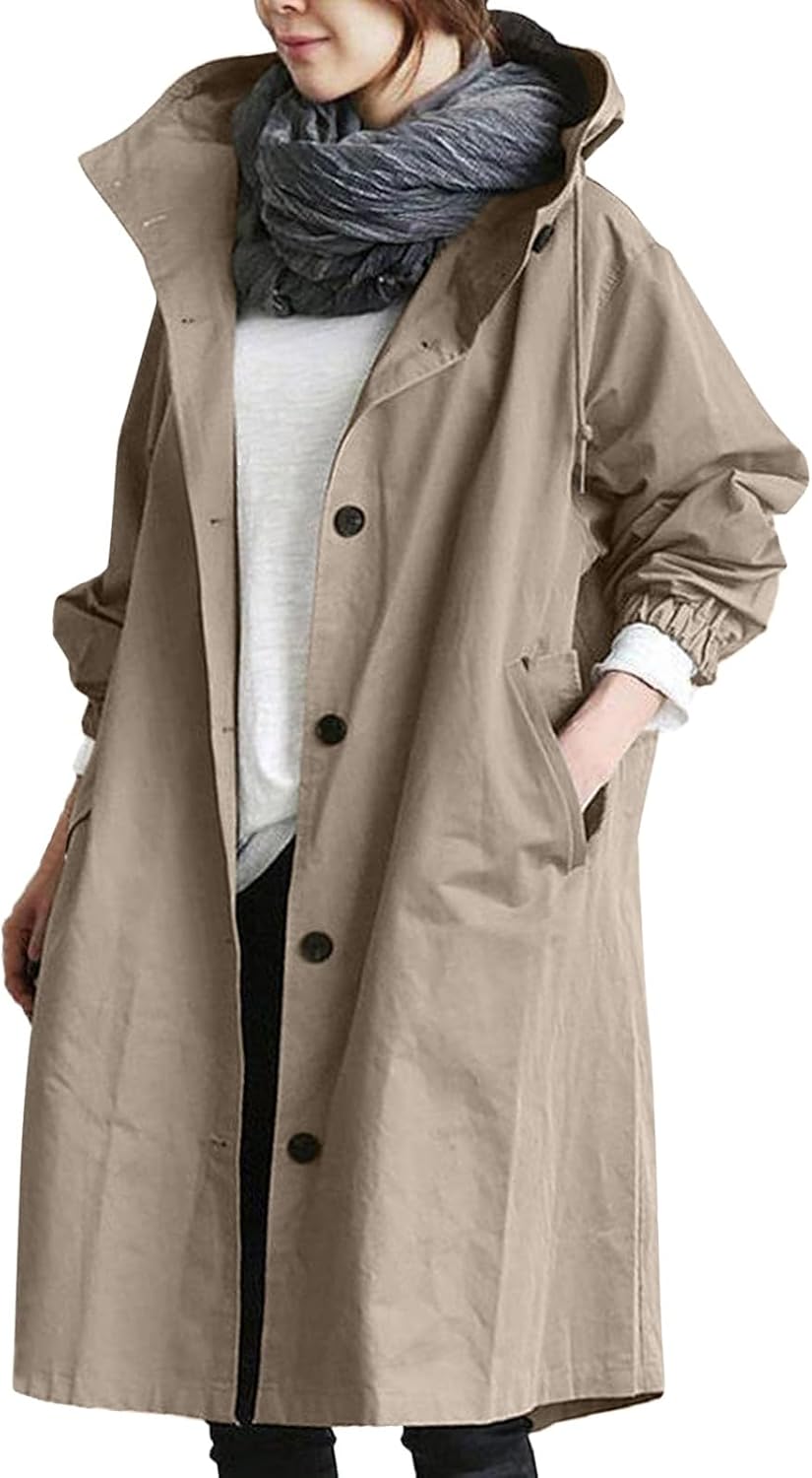 C'est TT Regenjacke Damen Atmungsaktiver Windbreaker Mit Kapuze Regenponcho Leicht Mehrzweck Windbre