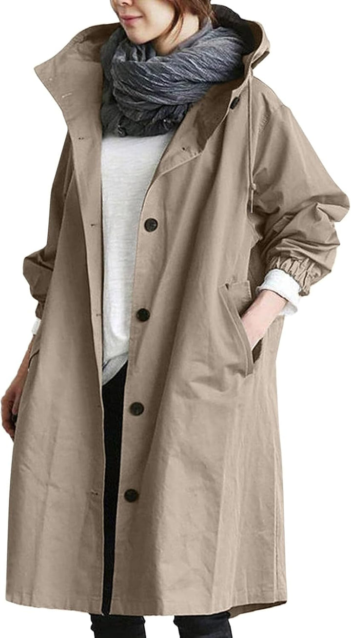 C'est TT Regenjacke Damen Atmungsaktiver Windbreaker Mit Kapuze Regenponcho Leicht Mehrzweck Windbre