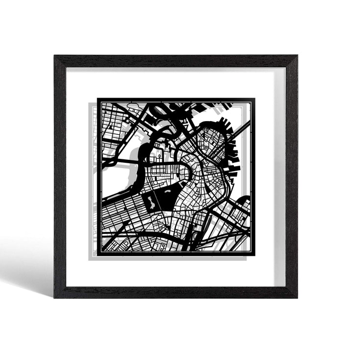 O3 DESIGN STUDIO - Marco de Papel para mapas, 22,8 x 22,8 cm, en Caja de Regalo, Fondo, autocambiant