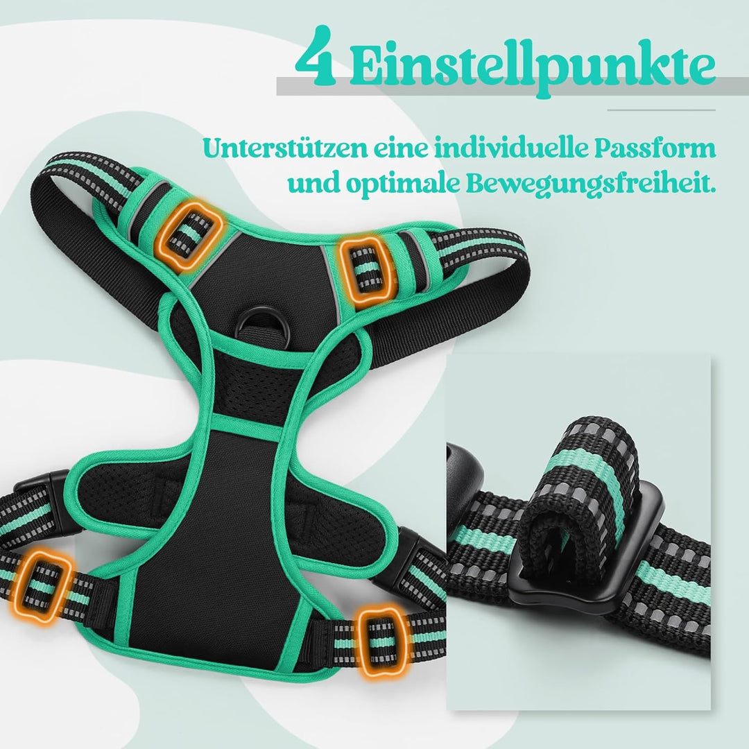 rabbitgoo Hundegeschirr Mittelgrosse Hunde, Anti Zug Geschirr mit Kontrolle, No Pull Verstellbar Hun