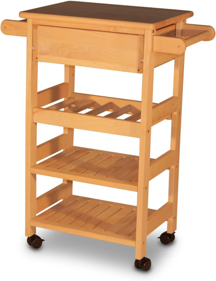 Küchen-Arbeits-Servierwagen aus Buche B44/66 x T38 x H83 cm