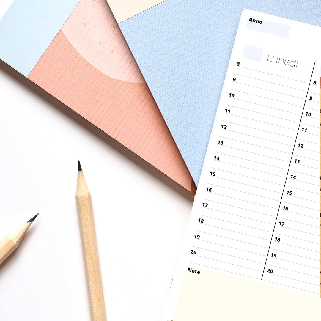 Planner Settimanale Scrivania - A4 - Agenda 52 Flogi - Appuntamenti - Calendario Perpetuo di Design