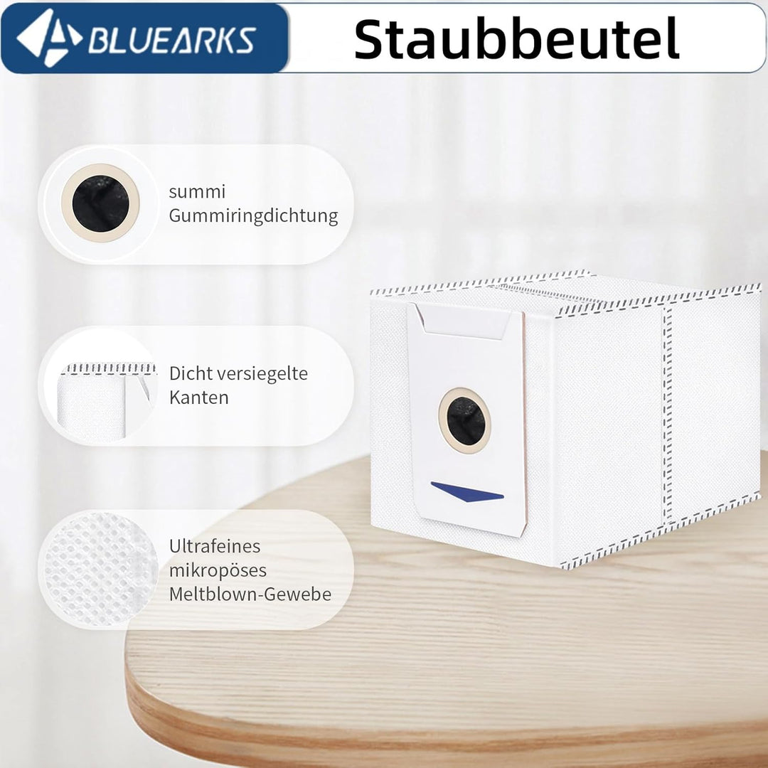 Bluearks 21 Stück Zubehörset für Ecovacs T30 Pro Omni Roboter Saugroboter, 1 Hauptbürste, 4 Filter,