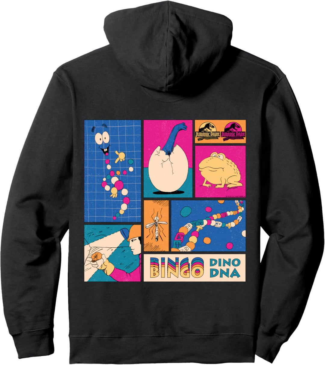 Jurassic Park 30th Anniversary Bingo Dino DNA Retro Pullover Hoodie