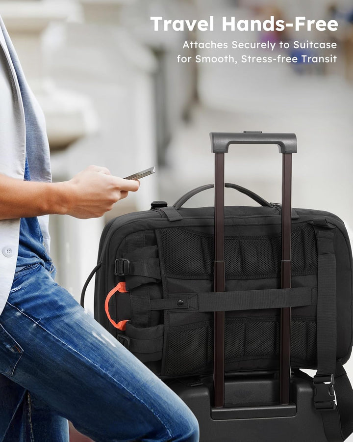 Tolaccea Handgepäck Rucksack, TSA-Freundlich Reiserucksack, Laptop Rucksack für 17.3 Zoll, Erweiterb