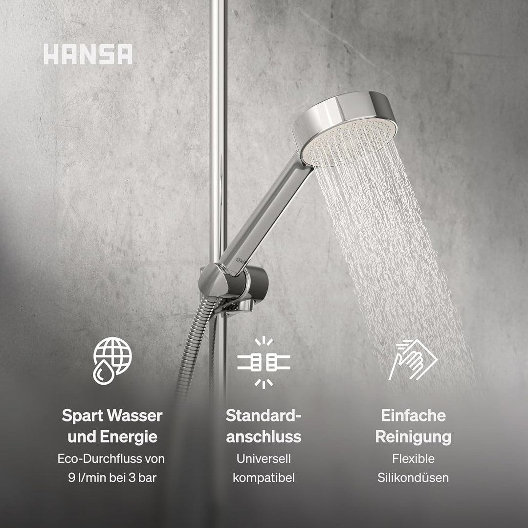 HANSA BASICJET ECO Duschkopf einstrahlig I Handbrause Dusche | Wassersparend mit EcoFlow-Funktion (9