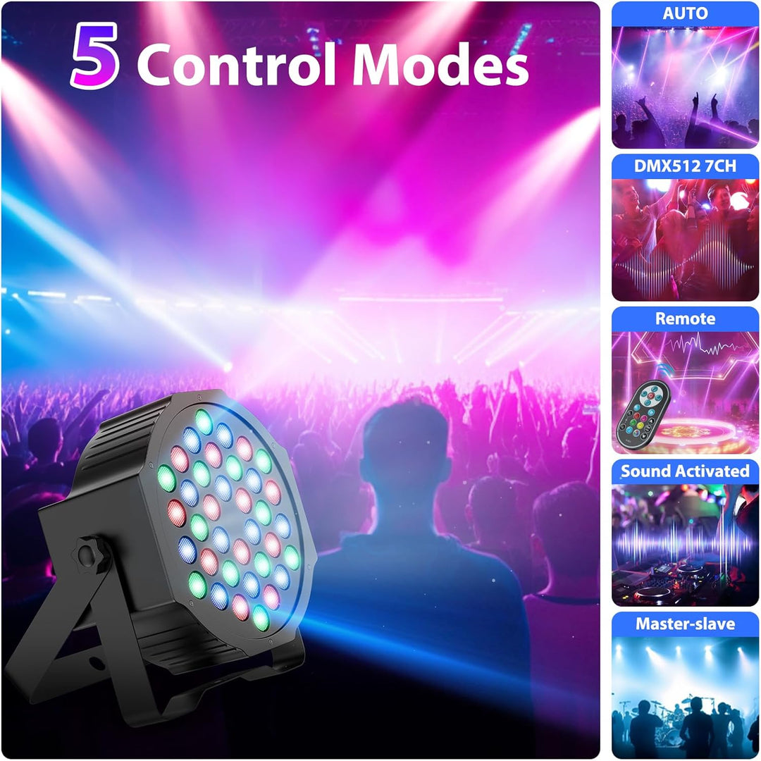 8 Stück Led par licht 36 RGB disco licht mit Fernbedienung DMX512 Bühnenlichter Auto/Sound/Master-sl