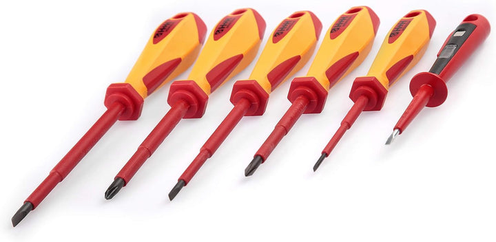 H + H Werkzeug VDE Schraubendreher Set 6tlg inkl. Spannungsprüfer VDE geprüft Made in Germany