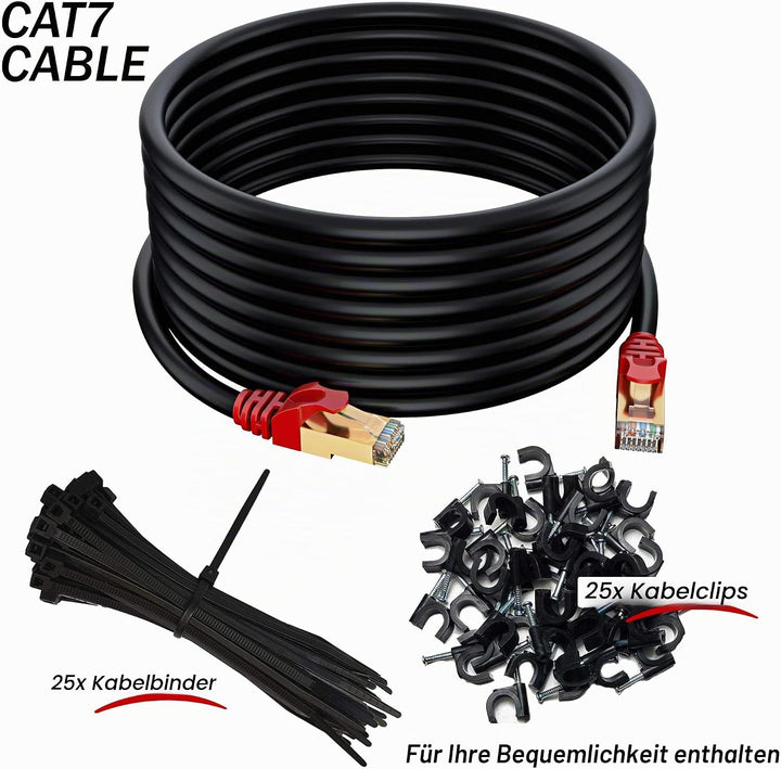 MutecPower 5m CAT 7 Aussen Verwendung wasserdicht Direct Burial RJ45 Ethernet Netzwerkkabel - SSTP -