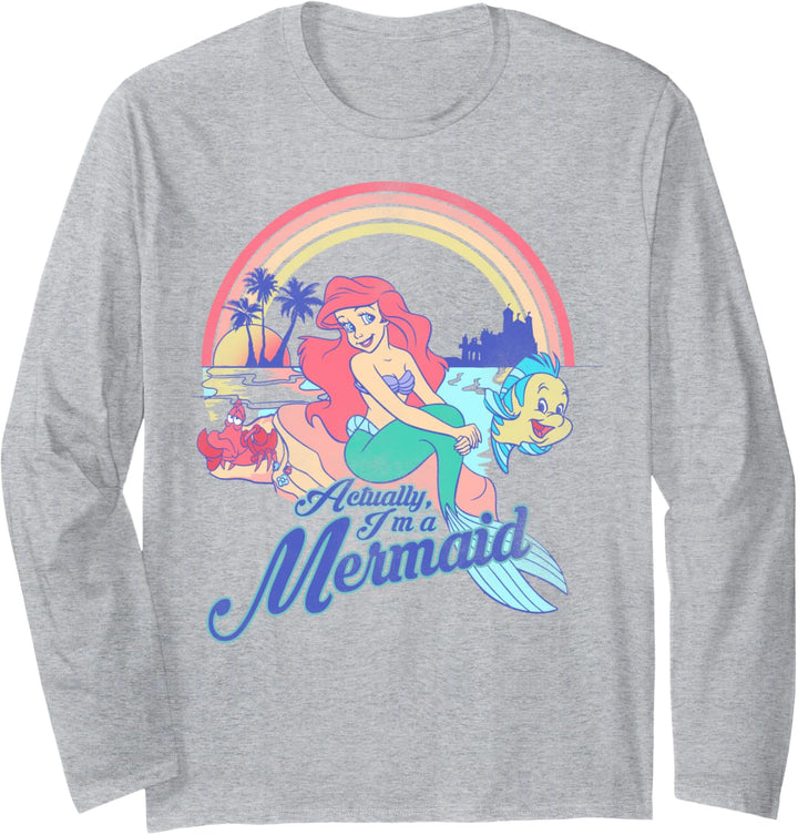Disney The Little Mermaid Ariel Actually I'm A Mermaid Langarmshirt