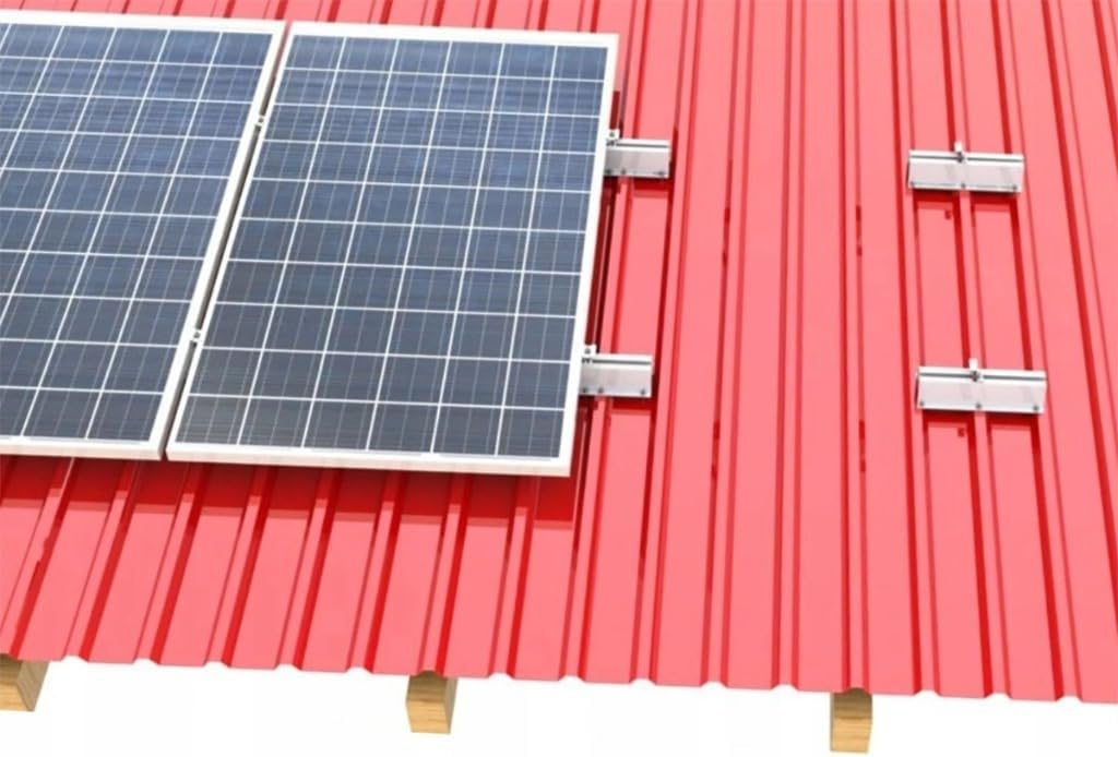 StoffTex Solarmodul Halterung Kit Schienen und Zubehör, Trapezblech Montage 330mm Verstellbar für So