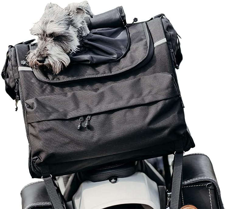 PETBAG Motorrad Tasche für Hunde und Katzen (2-36 kg), wasserdicht, tragbar, dreifach belüftet, Gepä