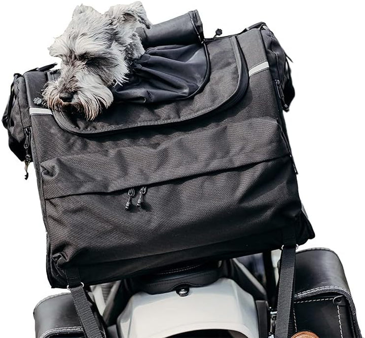 PETBAG Motorrad Tasche für Hunde und Katzen (2-36 kg), wasserdicht, tragbar, dreifach belüftet, Gepä