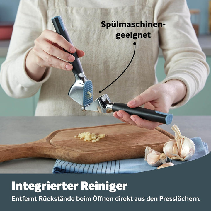 Richardson Knoblauchpresse mit integriertem Reiniger, grosses Gehäuse für mehr Kapazität, ergonomisc