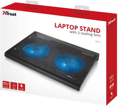 Trust Azul Laptop-Kühlständer für 17,3 Zoll Laptops, Blaue Beleuchtung, USB-Betrieb Laptop-Kühler St