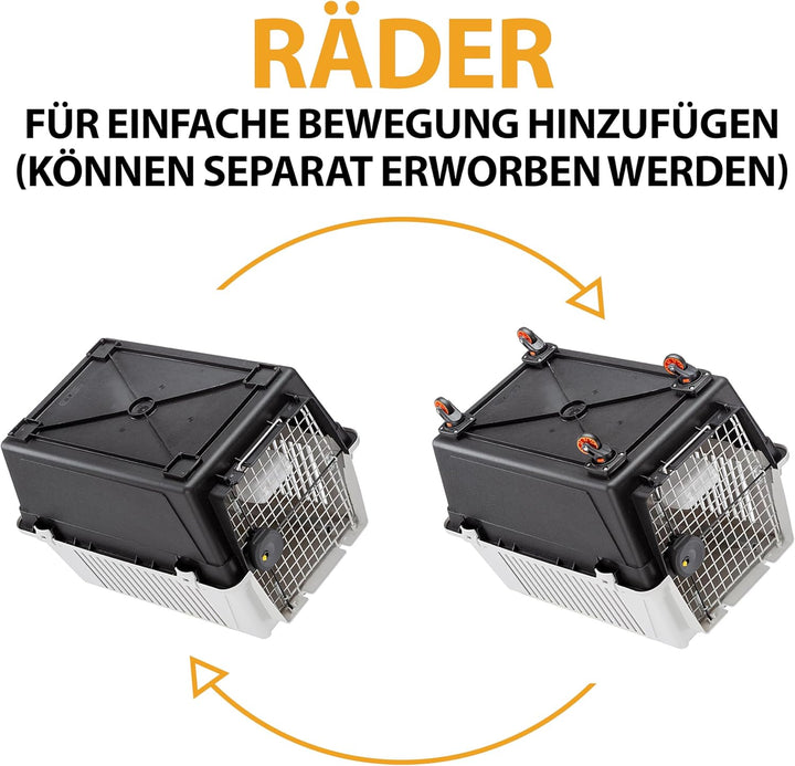 Ferplast Hundetransportbox Transportbox für mittelgrosse Hunde ATLAS 40, Reisebox für Hunde, Sicherh