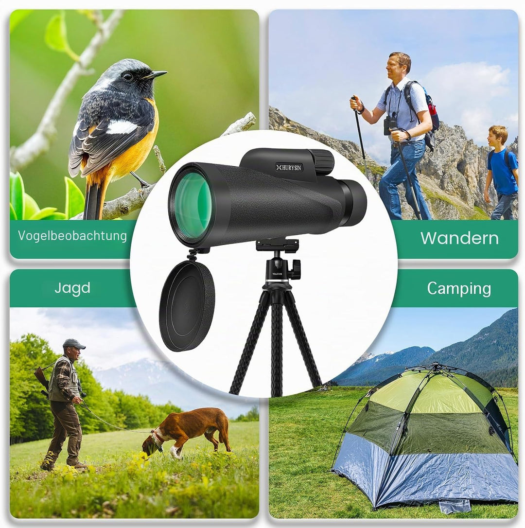 HD 8 x 42 Monokular – mit optischem HD-System, verbesserter Griffigkeit, wasserdicht, beschlagsicher