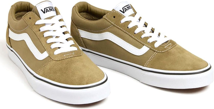 Vans Herren Ward Sneaker 41 EU Suede Canvas Olive White