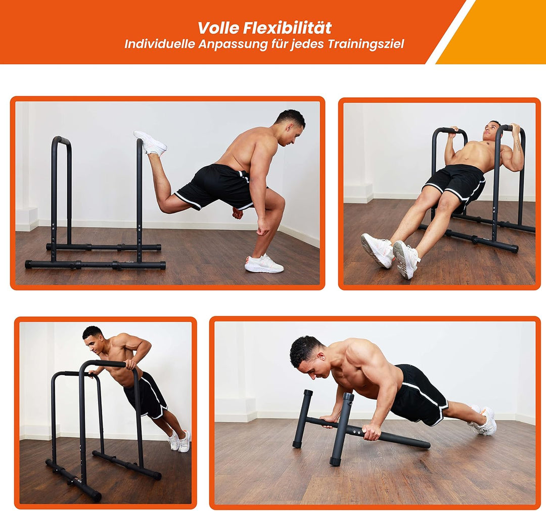DH FitLife Dip Barren Bars | Dip Station | Kraftstation Fitnessgerät für Zuhause | Parallettes Calis