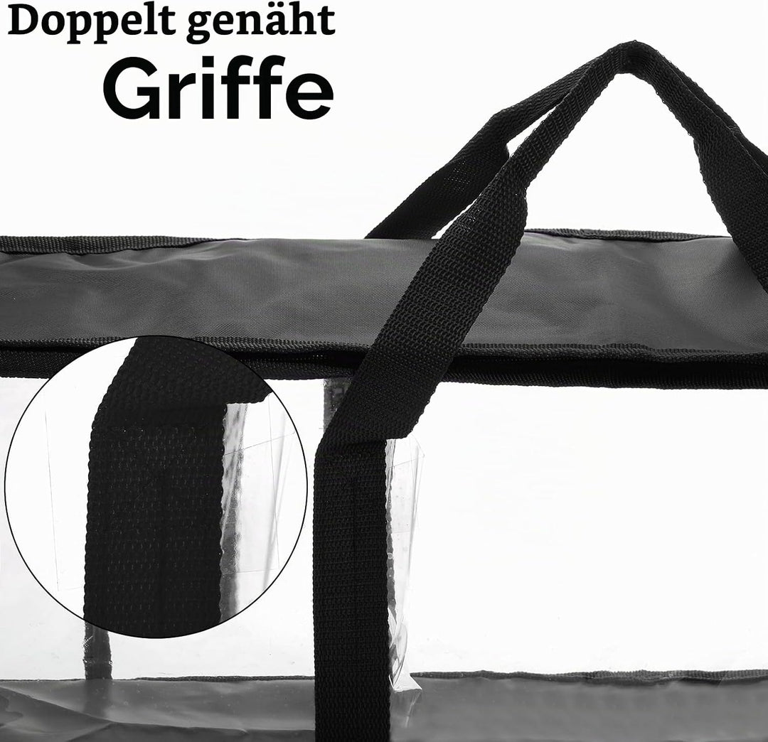 Fasmov Set mit 4 DVD-Aufbewahrungstaschen für bis zu 160 DVDs (40 Stück pro Tasche) Schwarz, Schwarz