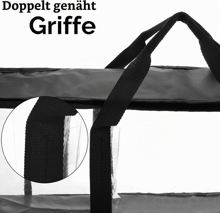 Fasmov Set mit 4 DVD-Aufbewahrungstaschen für bis zu 160 DVDs (40 Stück pro Tasche) Schwarz, Schwarz