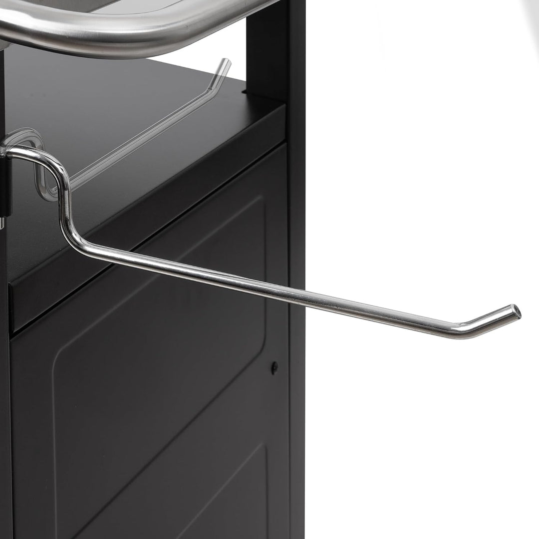 BBQ-Toro Grillwagen 103,5 x 59 x 81 cm | Silber/Schwarz | Grilltisch mit grosser Arbeitsfläche | Gri