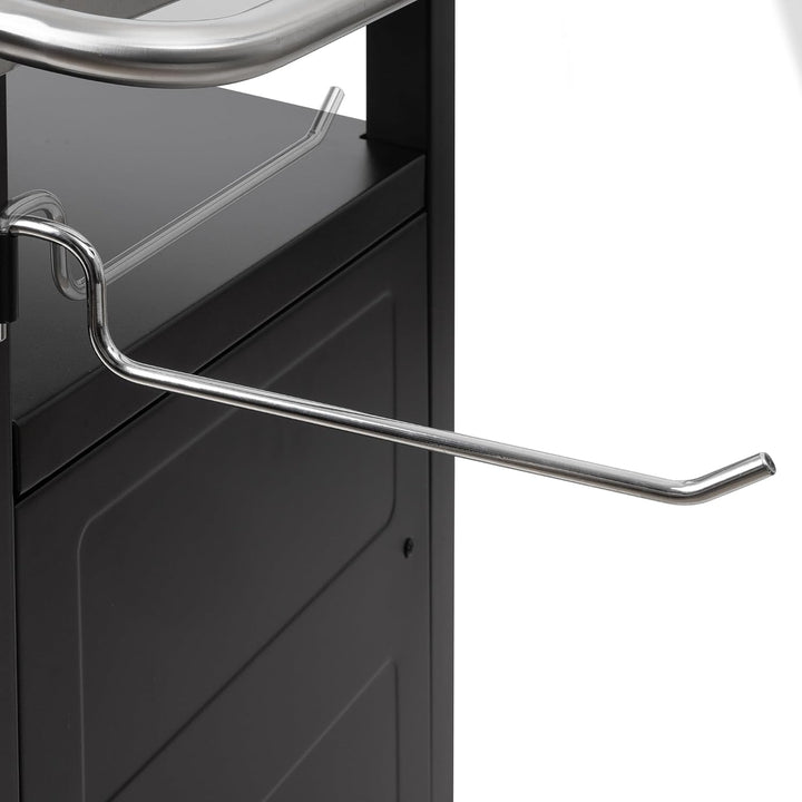 BBQ-Toro Grillwagen 103,5 x 59 x 81 cm | Silber/Schwarz | Grilltisch mit grosser Arbeitsfläche | Gri