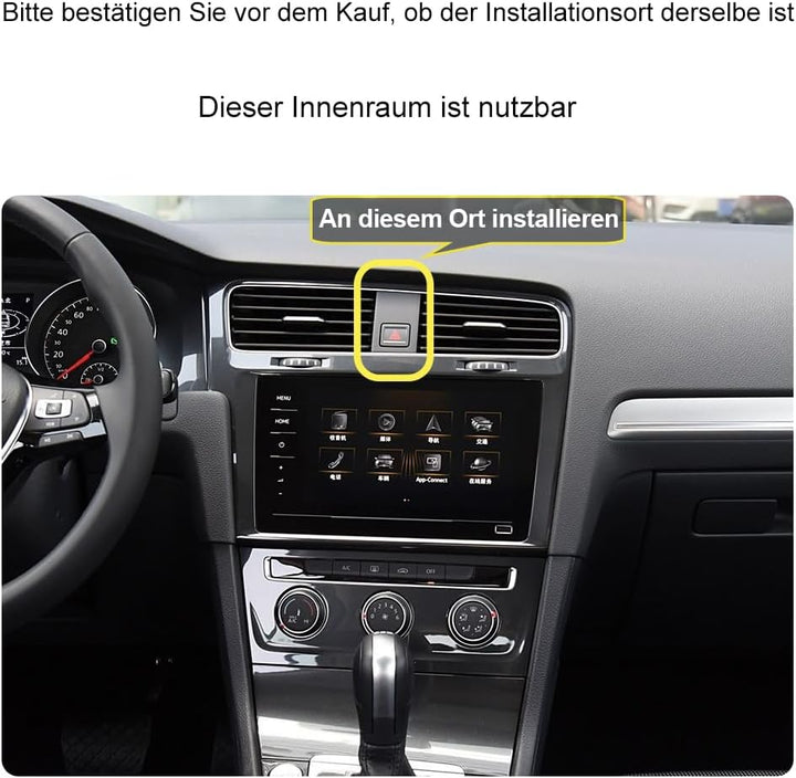 Auto Handyhalterung für Volkswagen Golf Auto Zubehör [Nur Kompatibel mit 2012-2020 VW Golf VII MK7]
