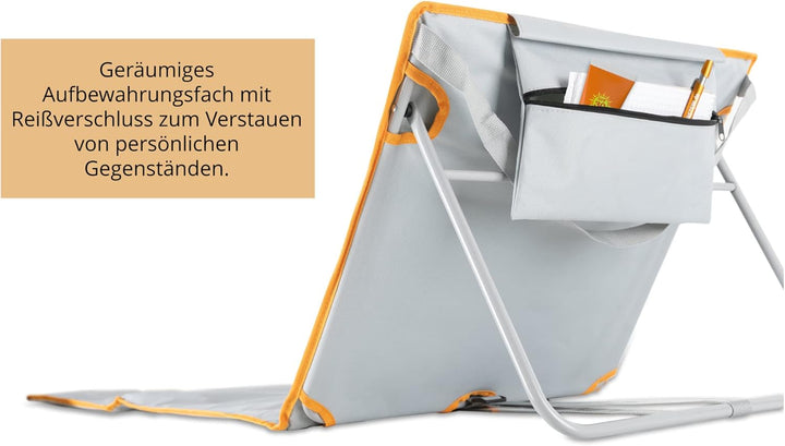 Stagecaptain Beachmatte “Layla” 2X Set - Gepolsterte Strandmatten mit Kopfkissen - Verstellbare Rück