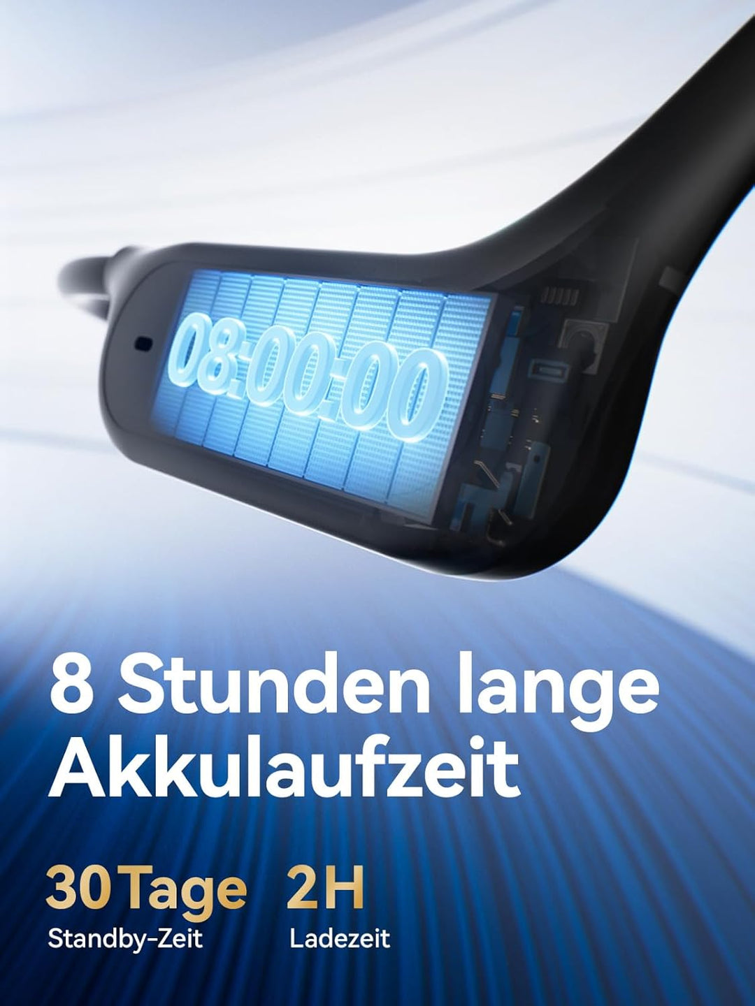 Sanag B33S Knochenschall Kopfhörer Schwimmen, IPX8 Wasserdichte Bluetooth Open Ear Kopfhörer mit Mik