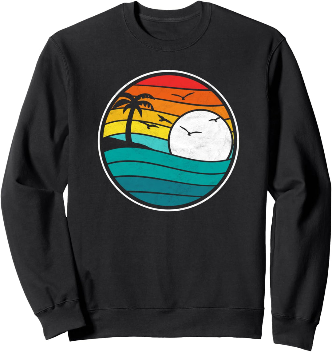 Retro Eighties Beach & Surf Graphic 80's Sweatshirt