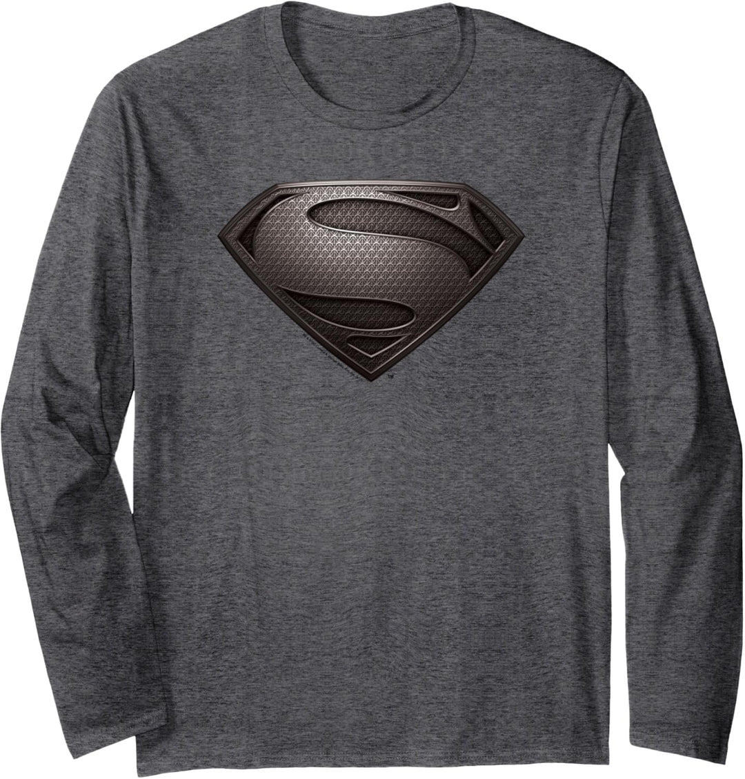 Man of Steel Desaturated Gray Langarmshirt