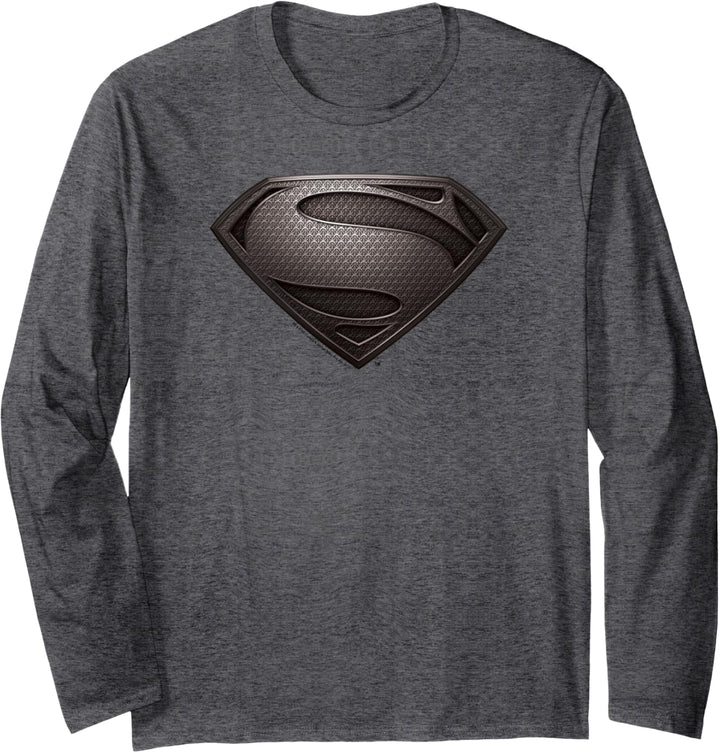 Man of Steel Desaturated Gray Langarmshirt