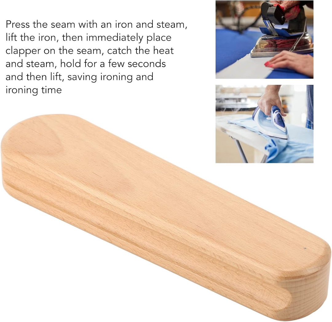 Zerodis Dampfbügeleisen mit Holz-Schneiderklöppel, 110°C Temperaturregelung, 30 g/min Dampf, ideal f
