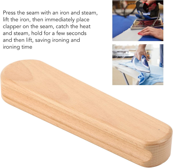 Zerodis Dampfbügeleisen mit Holz-Schneiderklöppel, 110°C Temperaturregelung, 30 g/min Dampf, ideal f