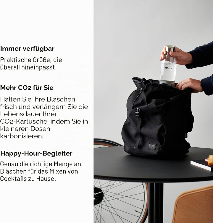 aarke PET-Flaschen für Wassersprudler Carbonator 3, BPA-frei mit Details in Edelstahl, 450ml 450 ml