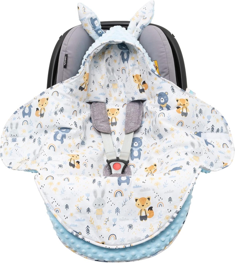 Mikos* Weich und Warm Einschlagdecke für Babyschale Neugeborenes Baby - 100% Baumwolle mit Füllung K