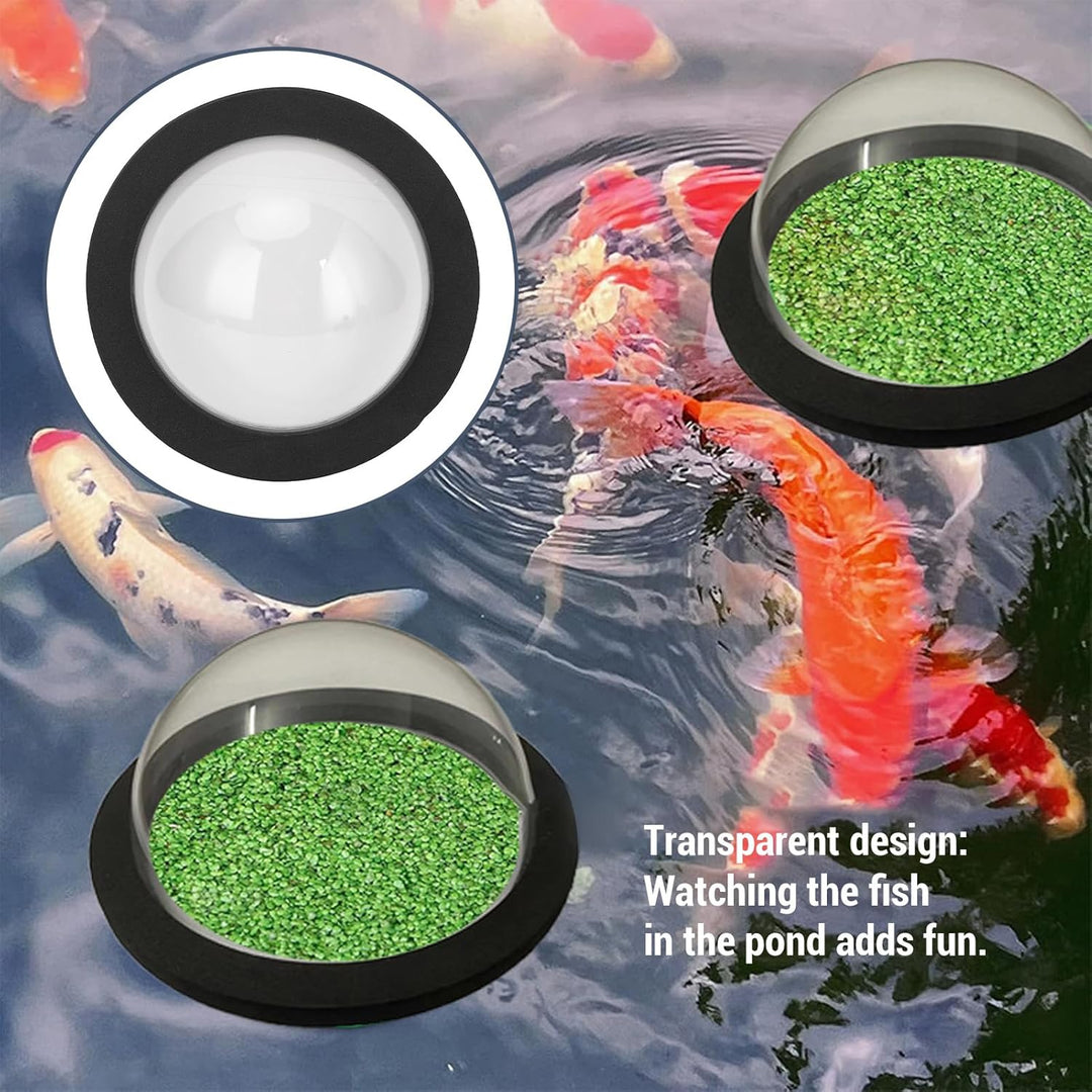 Fockety Schwimmender Fischkuppel, Transparenter Plastikgartenteiche -Abdeckung, Teichschwimmerkuppel
