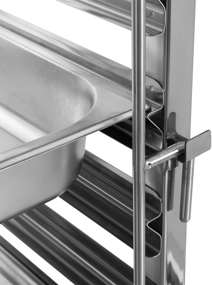GastroHero Regalwagen ECO 15 Etagen EN 40x60 Tablettwagen Edelstahl Transportwagen Gastronomie Gross