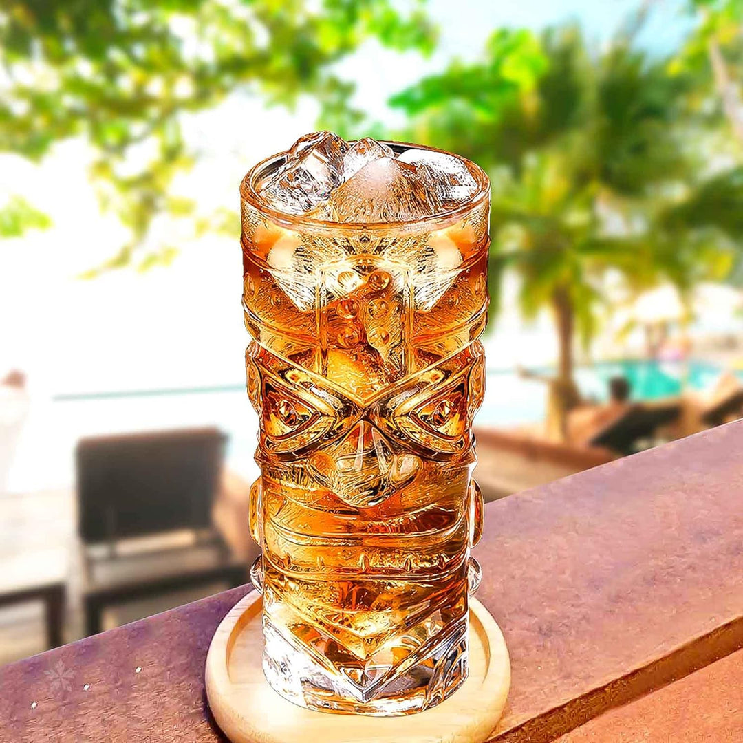 Transparente Tiki-Gläser, Set mit 170-400 ml, moderne Bar-Tiki-Cocktailgläser, perfekt für exotische