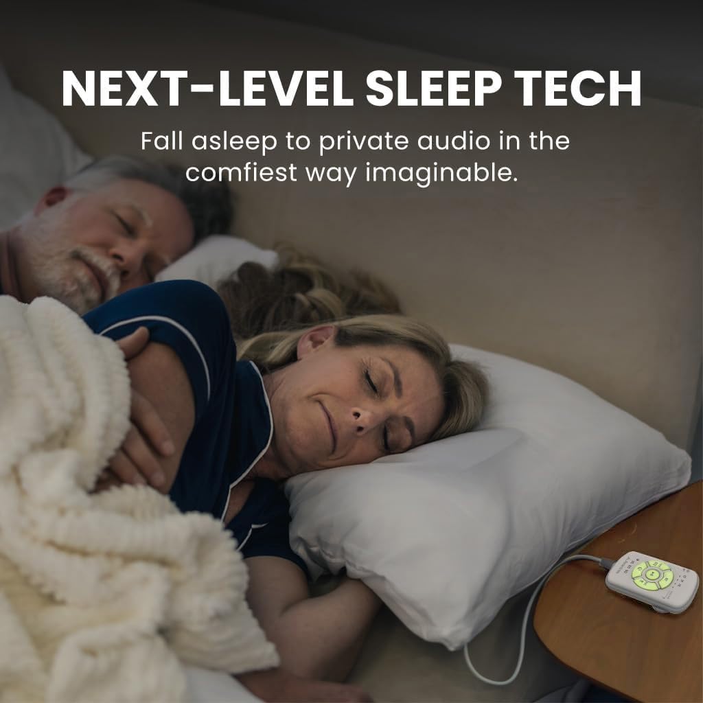 Avantree Slumber 2 – Bluetooth-Kissenlautsprecher mit 4 ultraflachen Lautsprechern, Weisses Rauschen