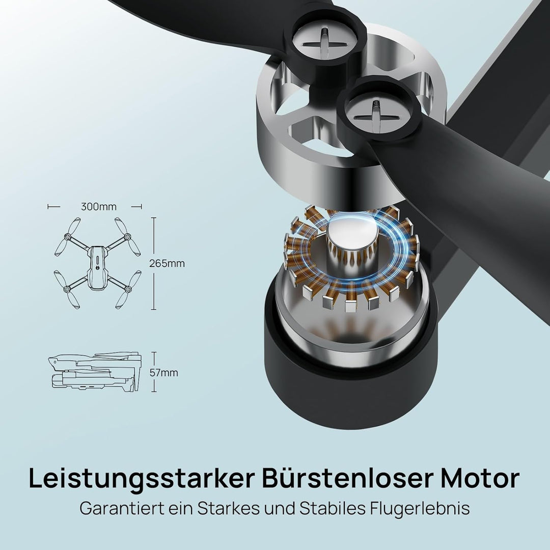 Ameta Drohne mit Kamera 4K für Erwachsene, S20 Lite FPV Drone für Anfänger, RC Quadrocopter mit Bürs